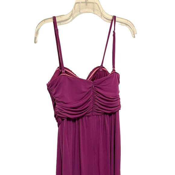 Jessica Simpson Magenta Spaghetti Strap Long Cocktail Dress Size M - Picture 5 of 7